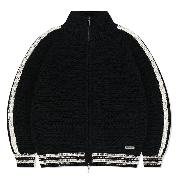 TRACK KNIT ZIP-UP