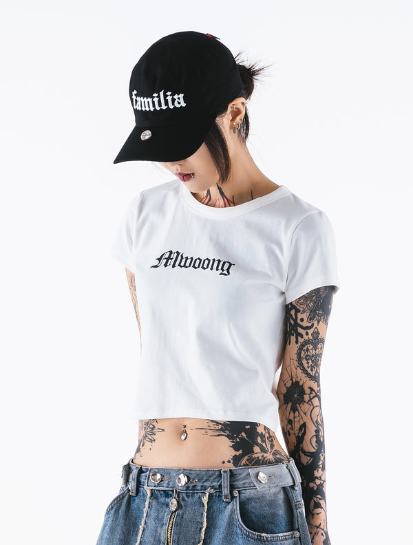 Mwoong Basic Crop T-shirts(WHITE)