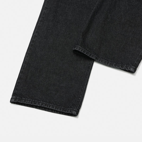 Western black denim pants