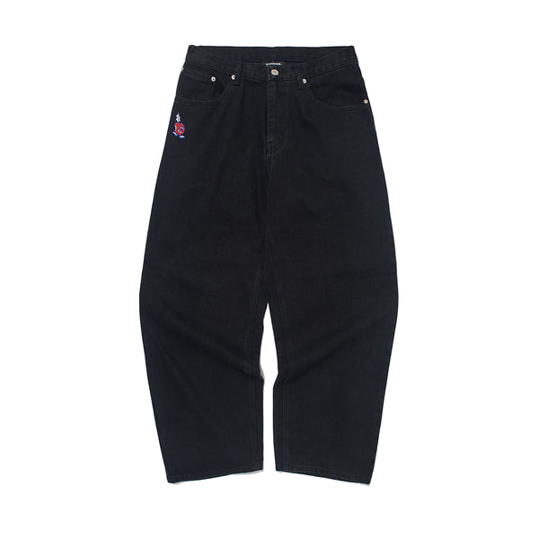 APPLE DENIM PANTS (BLACK)