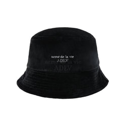 24FW BASIC LOGO VELOUR BUCKET HAT BLACK