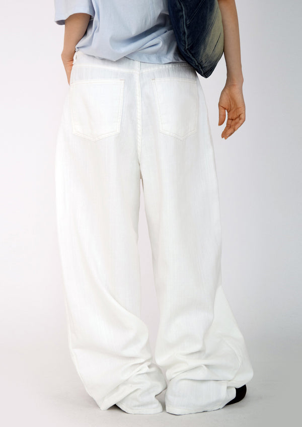 white natural pants