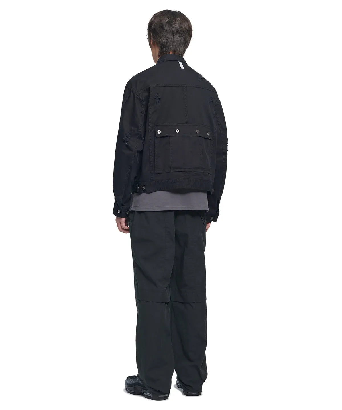 I.P DAMAGED JACKET - WASHED BLACK