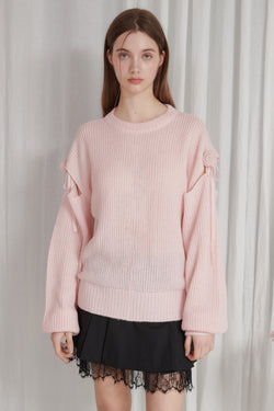 ROSE CUT OUT KNIT pink