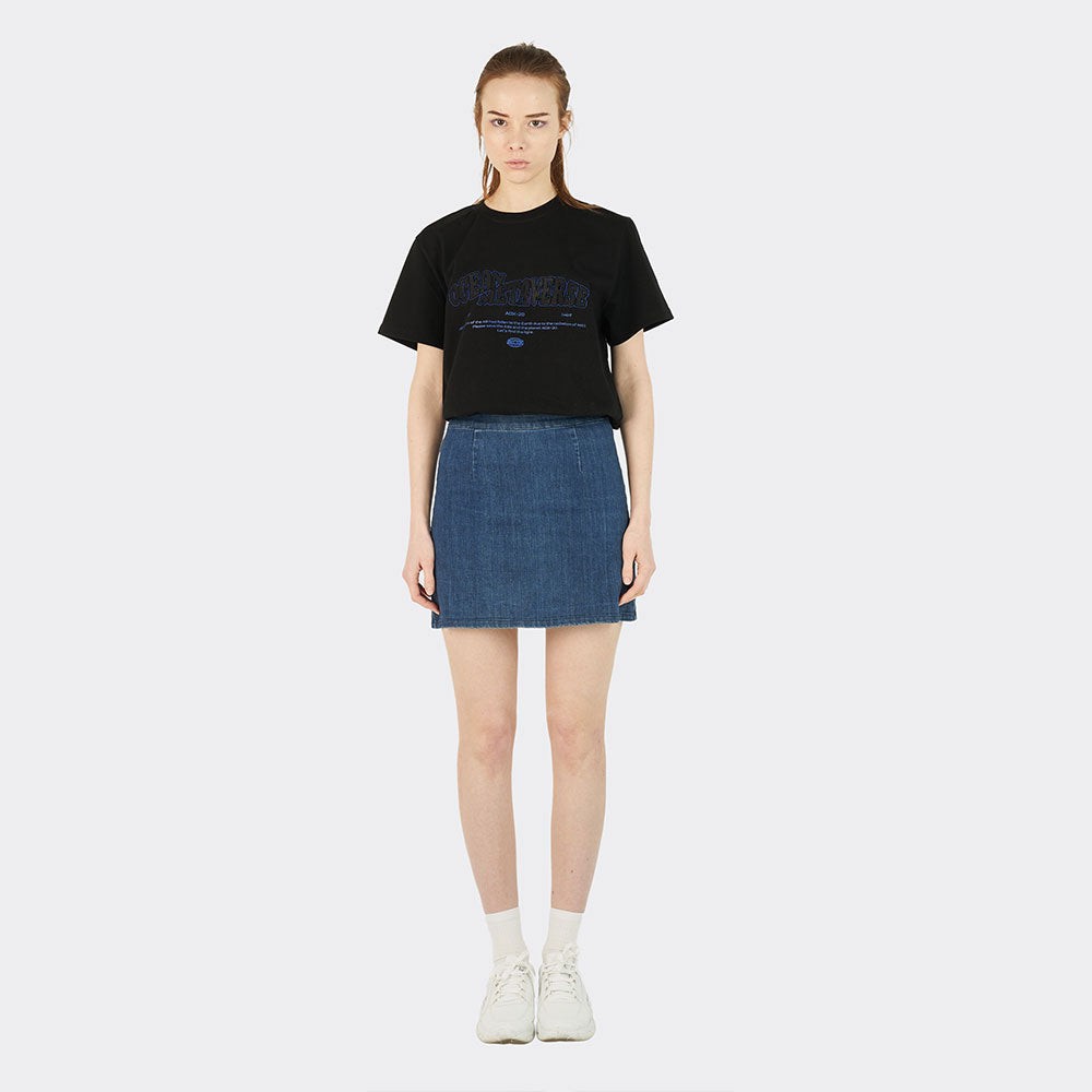Ocean Metaverse Embroidery Short Sleeve T-shirts (Black)