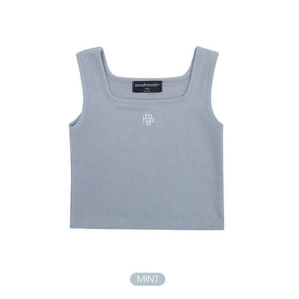 [SET] LOGO SLIM FIT KNIT CARDIGAN SLEEVELESS