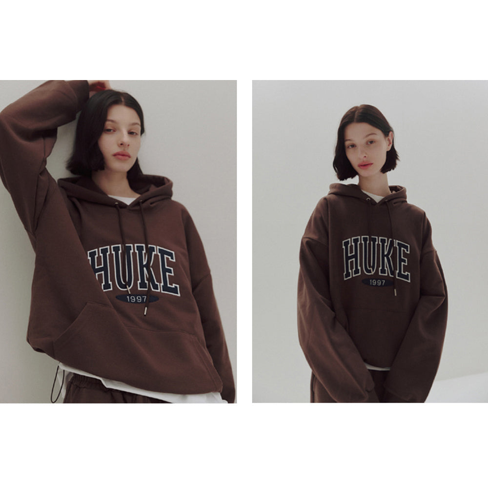 HUKE Logo Brown Hood-T