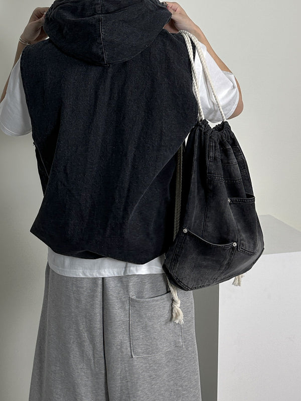 Slog Denim hood vest