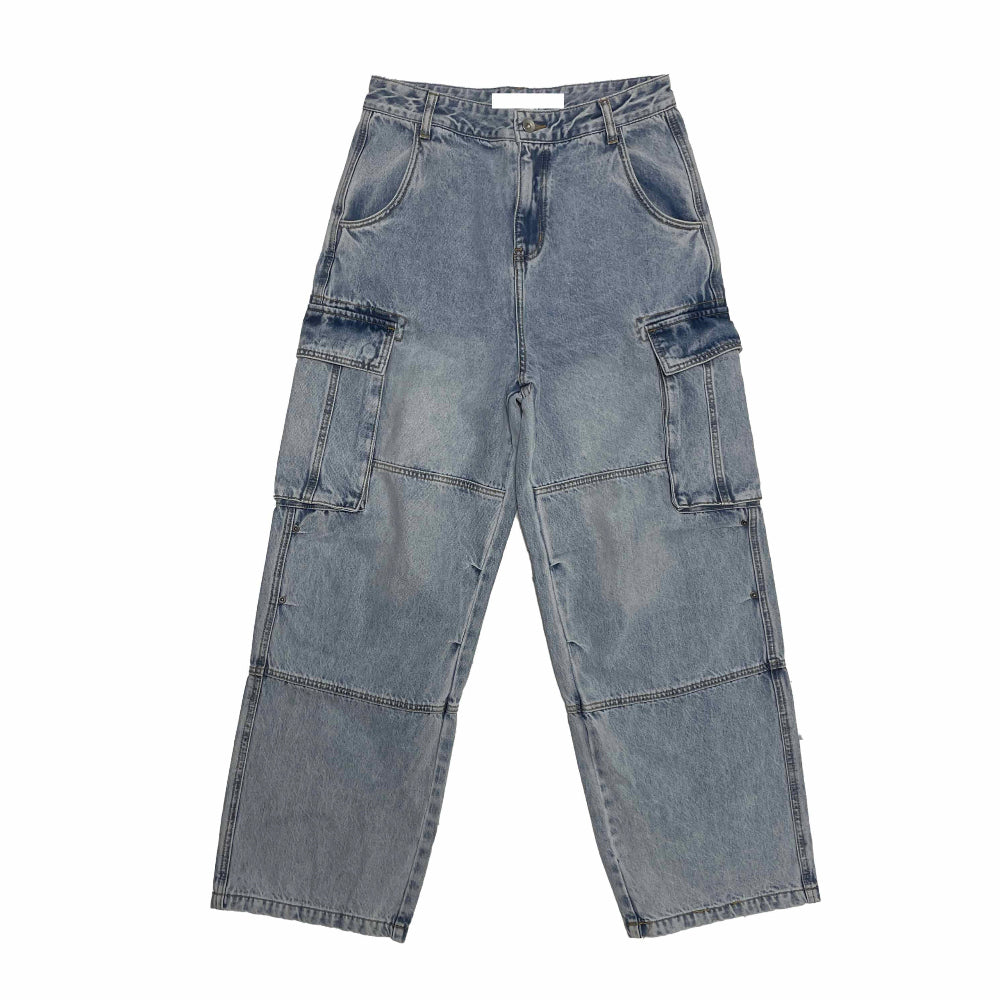 (Unisex) Monster cargo denim pants