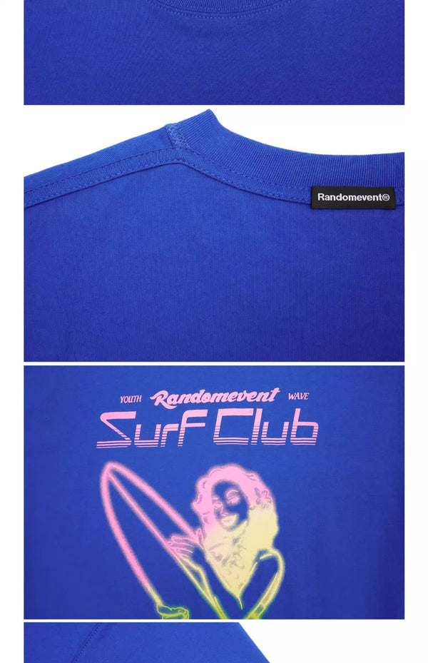 RANDOMEVENT 2024 SURCLUB ネオンプリンティド半袖Tシャツ 24SS4462