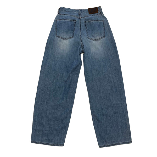 Wide summer denim pants