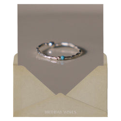 Hakuna Matata, silver ring with Turquoise_December Birthstone