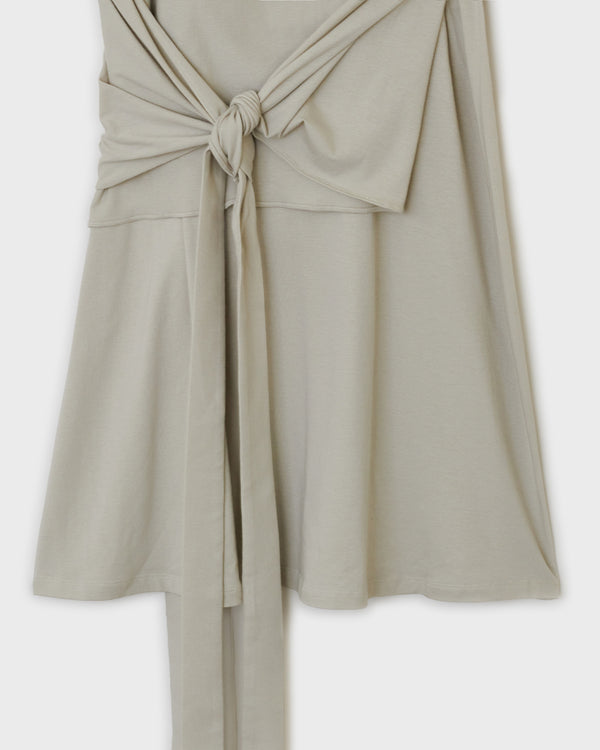 Draped layered onepiece _ grey beige