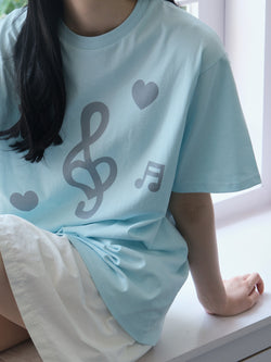 メロディーTシャツ - スカイブルー