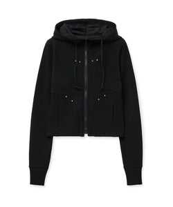 bk hood zip up (black)