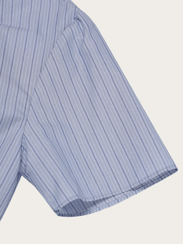 (W) Geek Shirring Striped Shirt (3color)