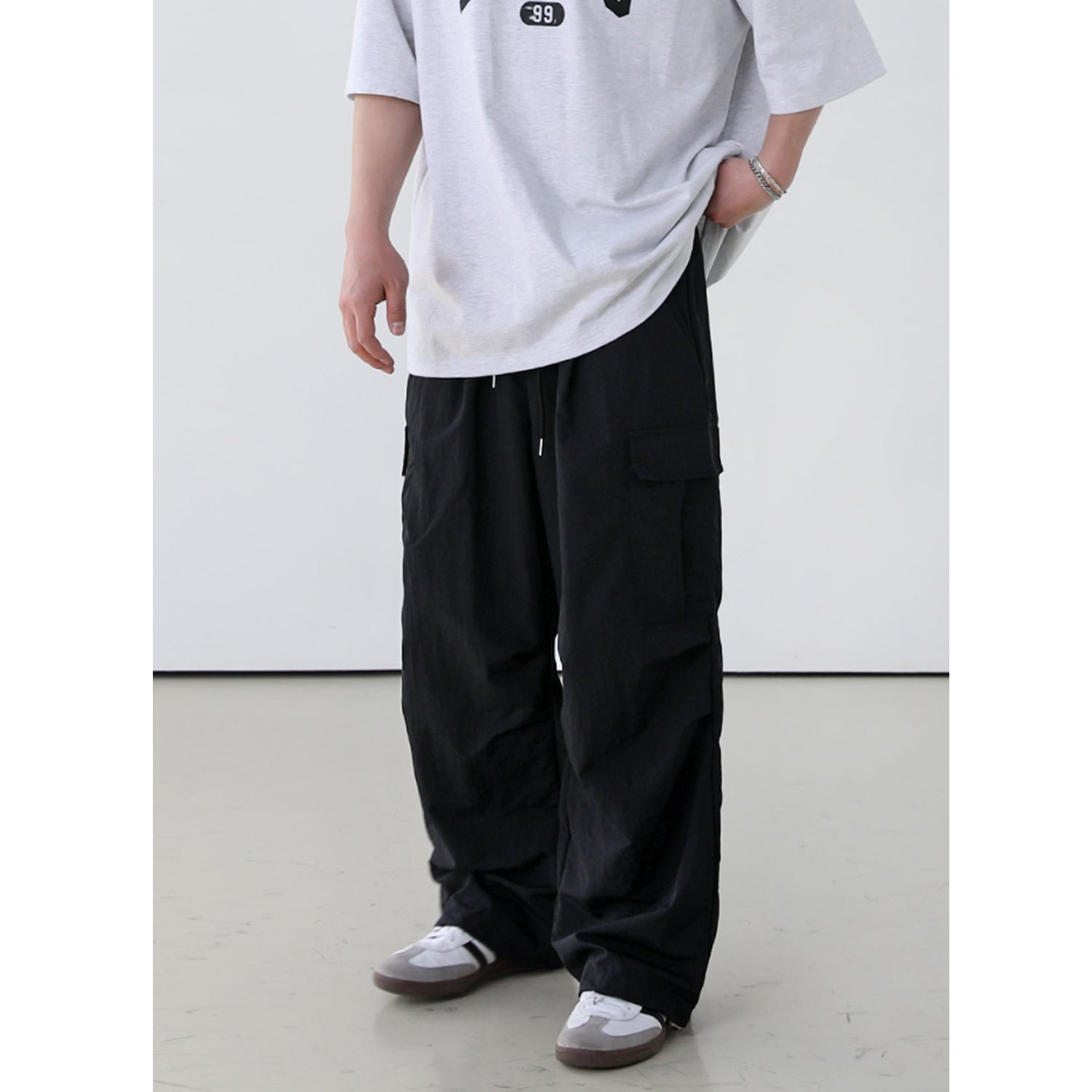 ＼半額SALE／ STRING NYLON CARGO Fashion Asian - 60% | nareum - PANT'S パンツ