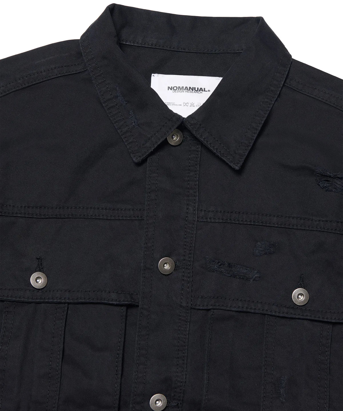 I.P DAMAGED JACKET - WASHED BLACK