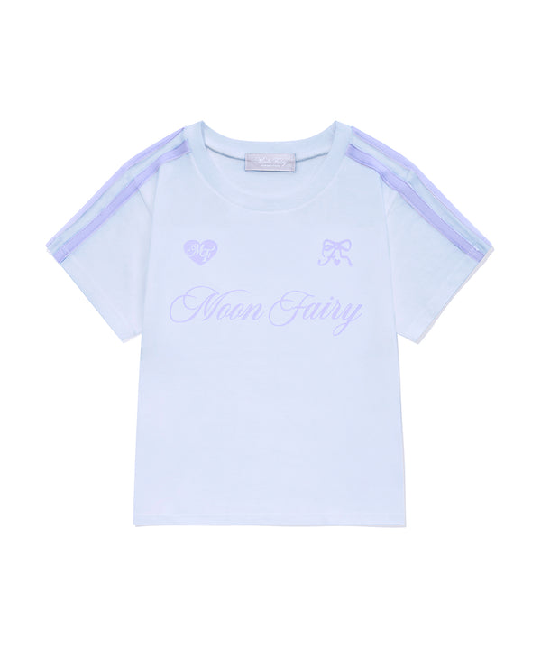 MF FAIRY LINE CROP TEE (WHITE, NAVY, SKY BLUE)