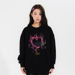 CIRCUS HEART SWEATSHIRTS-BLACK