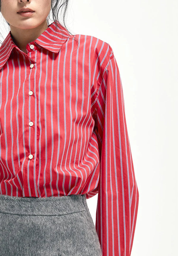 Ancora red stripe shirt