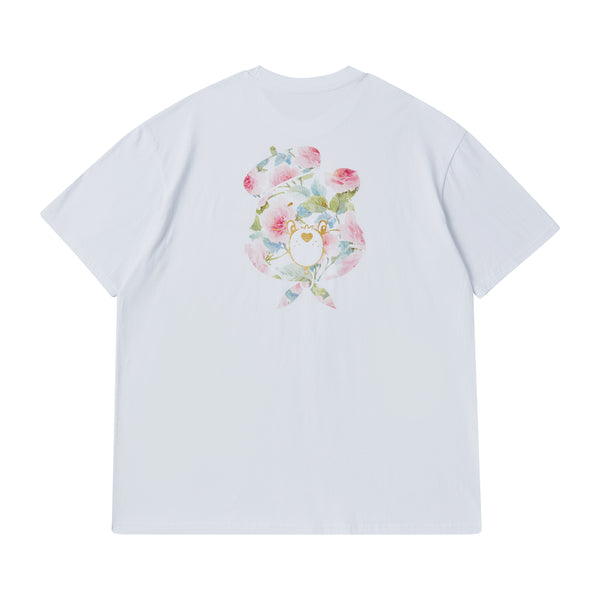 FLORAL CARE BEARS 1/2 BOXY T-SHIRT WHITE