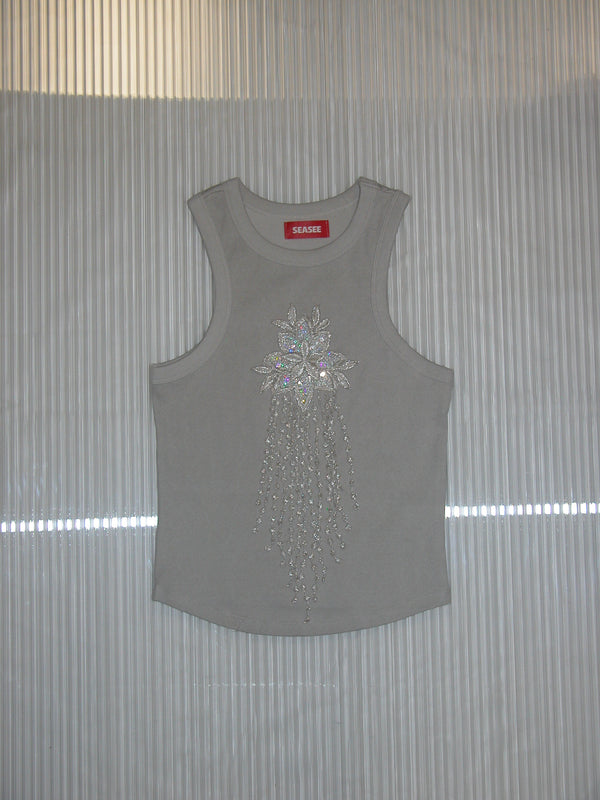 Lotus Sleeveless,Light Gray