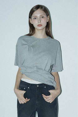 Two way t-shirt_melange gray