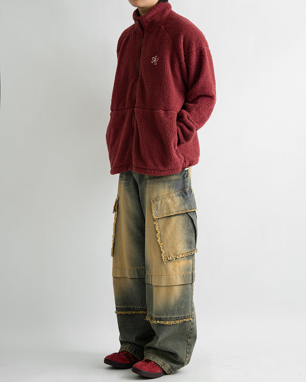 Frank cutted cargo denim pants