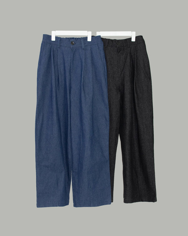 Bowen two-tuck balloon denim pants