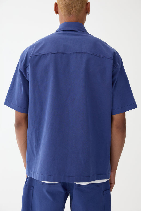 Utility Short Sleeve Shirt_Blue