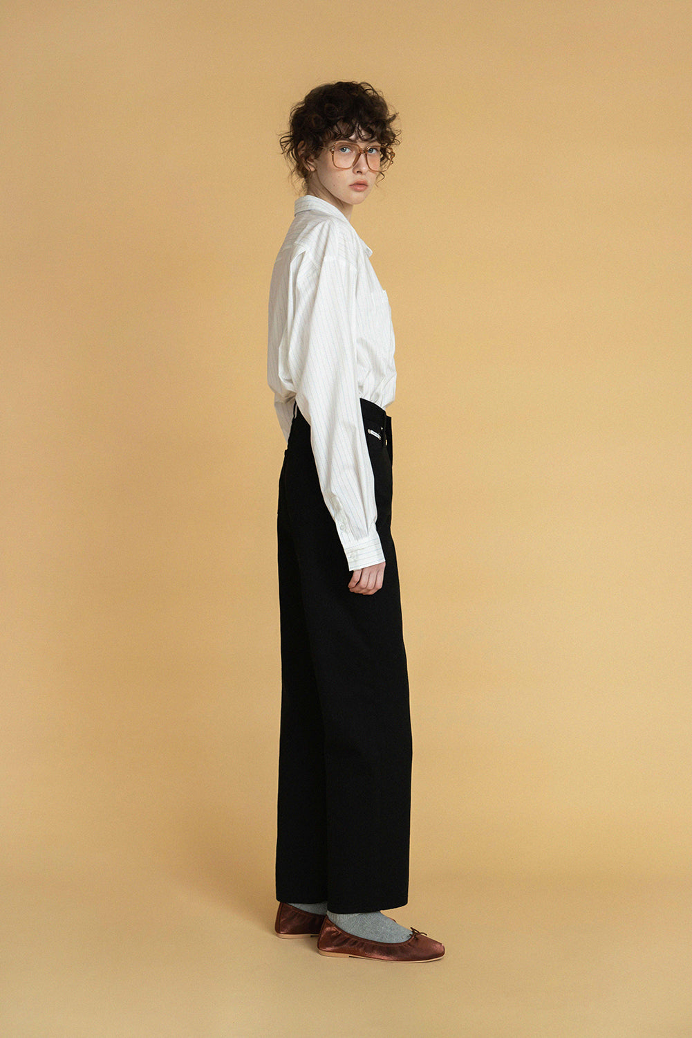 Pear cotton pants_black