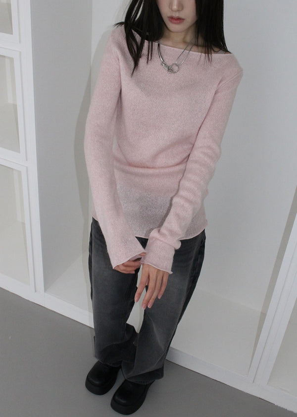 SLIT LONG SLEEVE KNIT