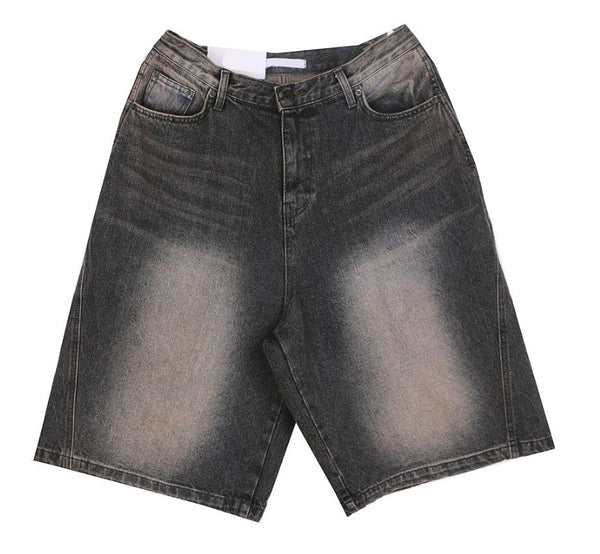 No.0839 rust washing bermuda denim SHORTS