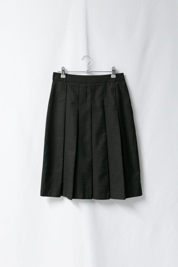 belt loop pleats midi skirt(2colors)