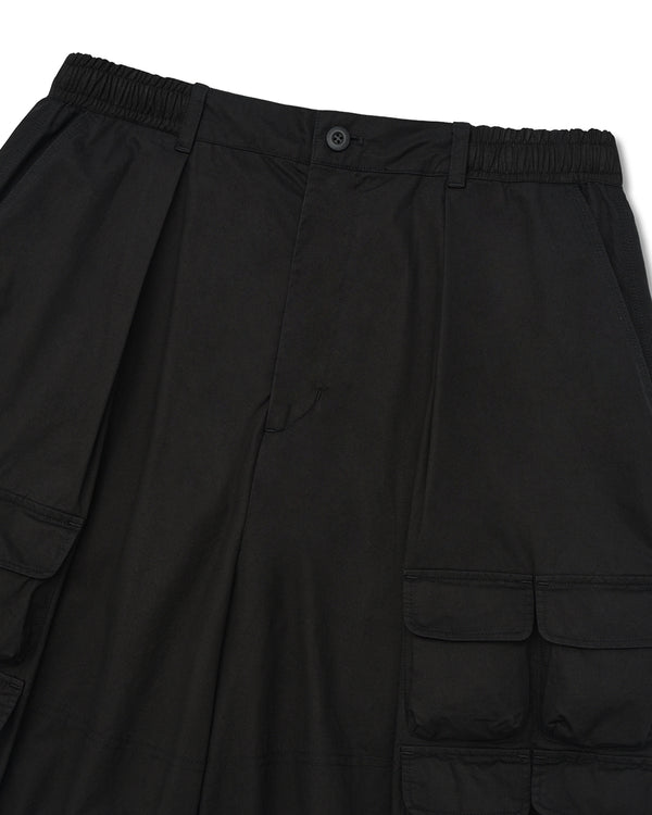 Slather Utility Pocket Half Pants - Black