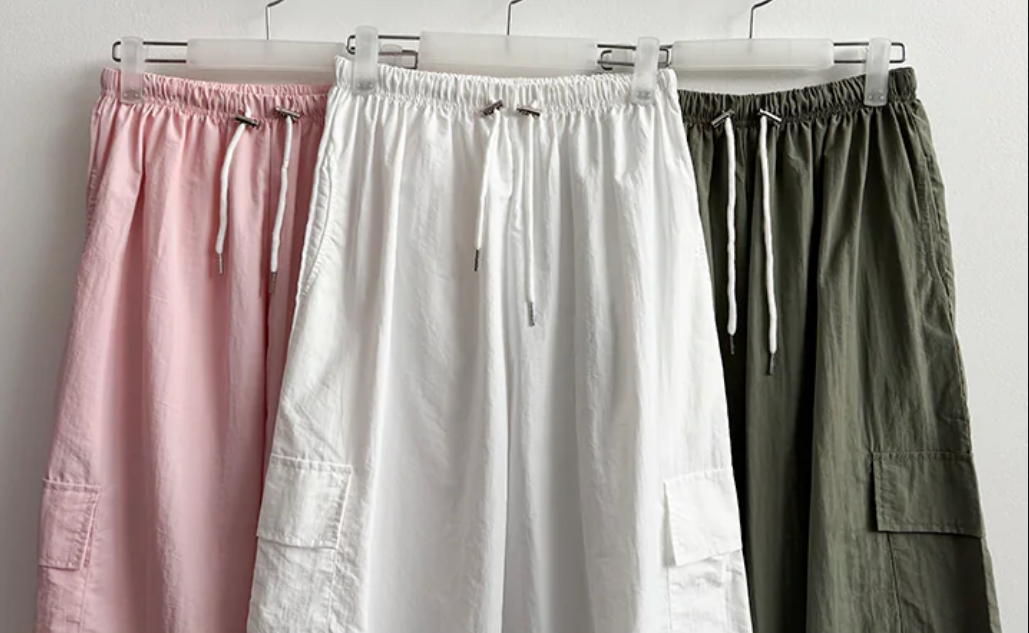 ロア バスロック ナイロン カーゴワイドパンツ