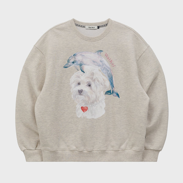 Watercolor Puppydolphin Jumping Sweatshirt