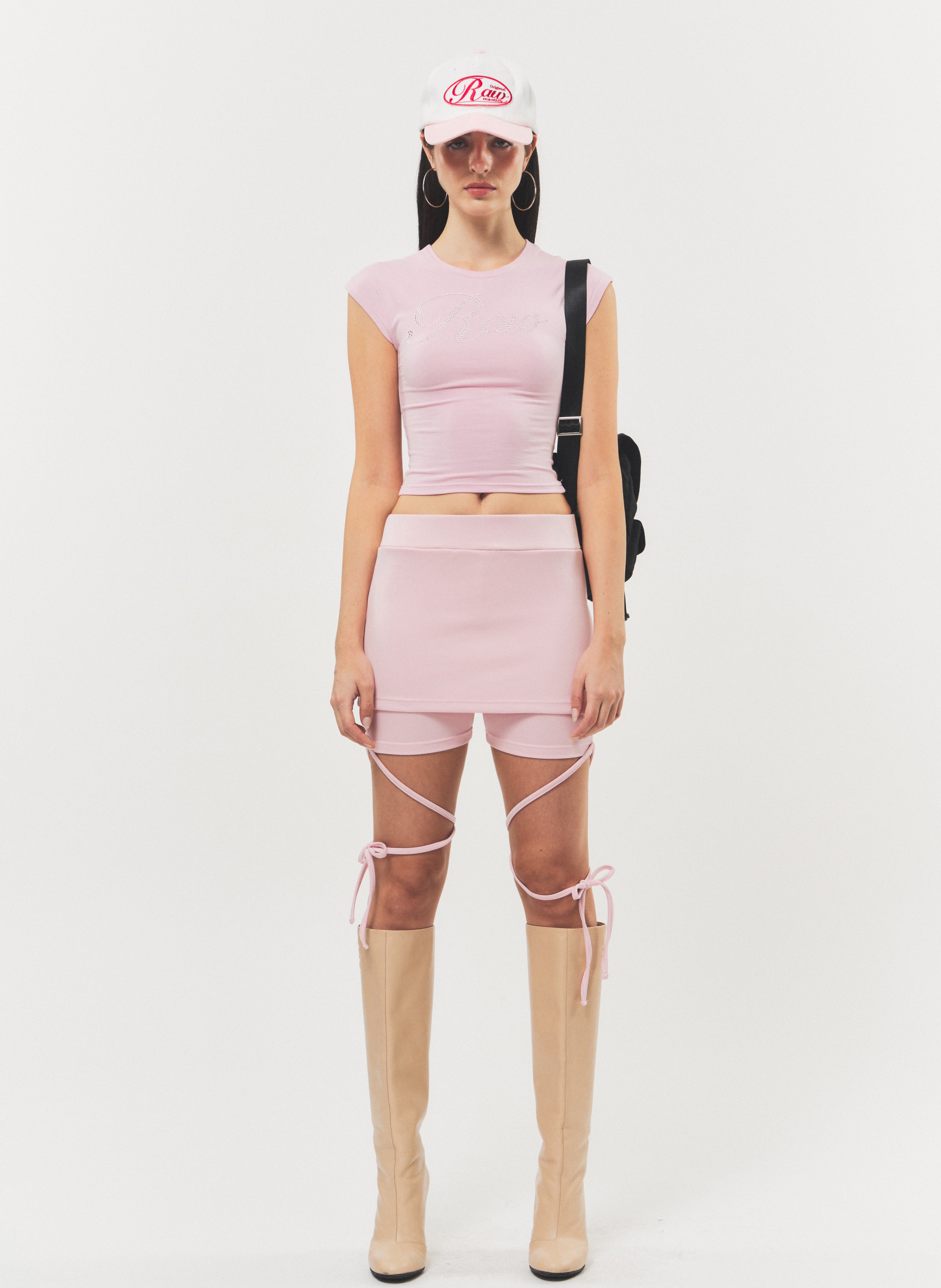 ロゴ ツートーン フラット バイザーキャップ Pink