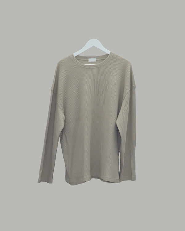 Moffo Waffle Long Sleeve BEIGE