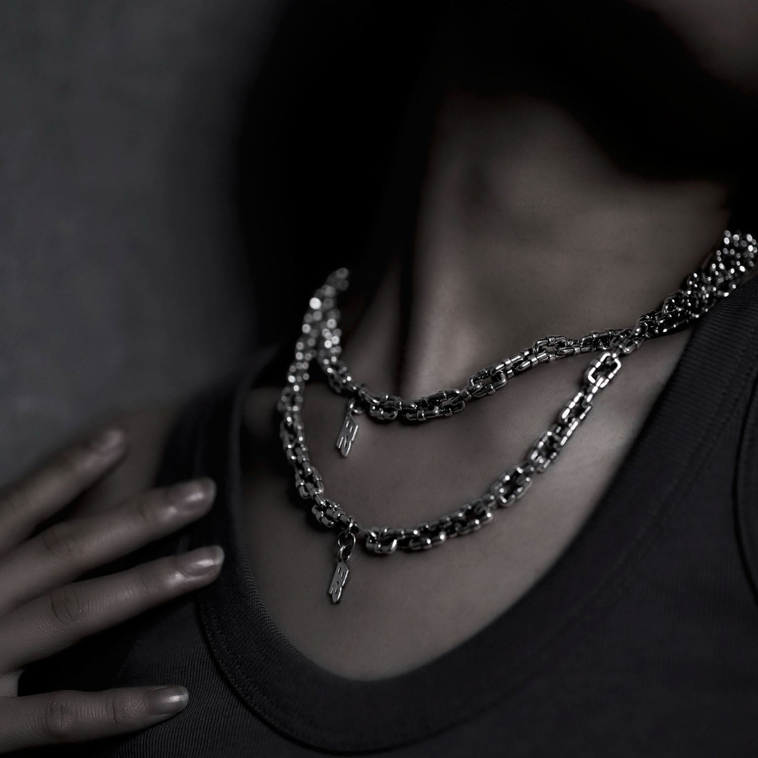 [ORDER MADE] PIPE CHAIN NECKLACE (400 mm)