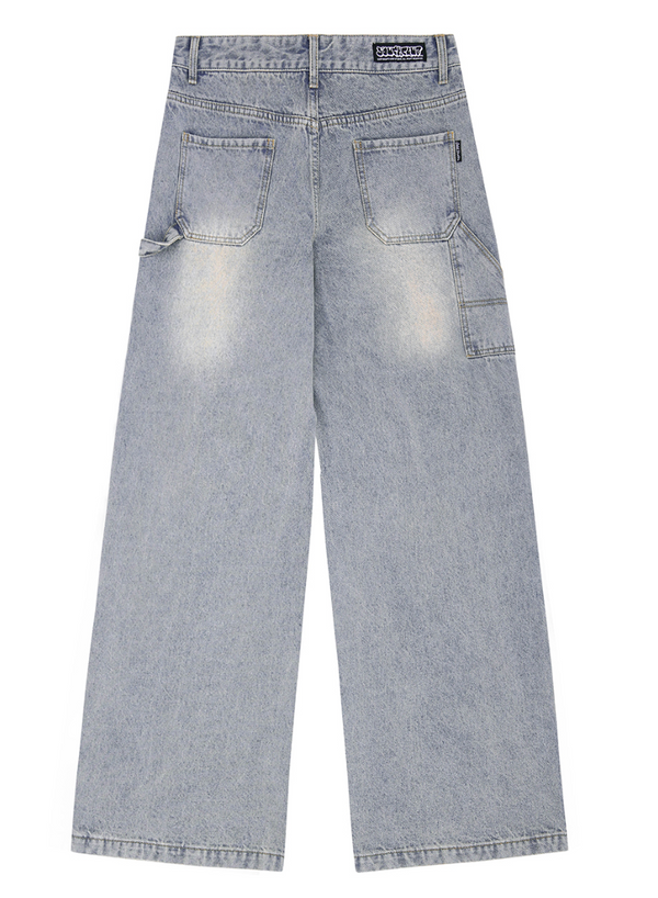 Parachute Washing Wide Denim Pants