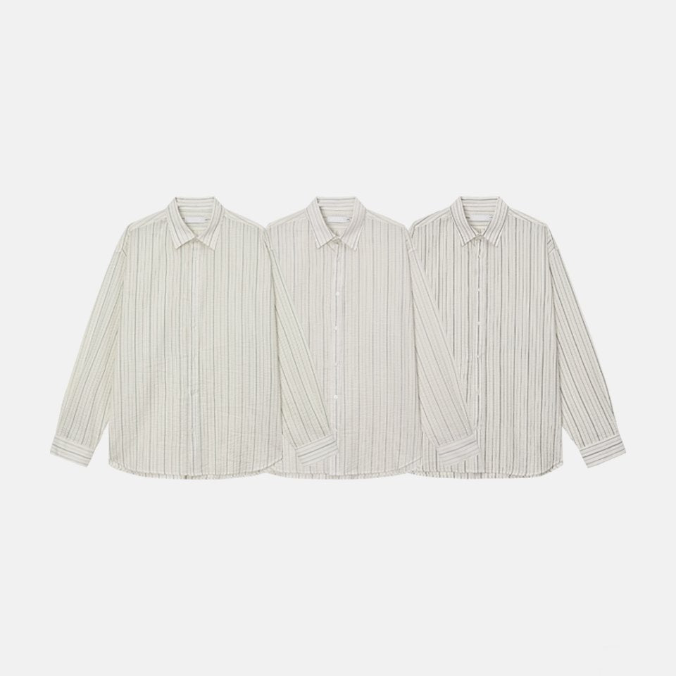 Way seersucker stripe shirt 