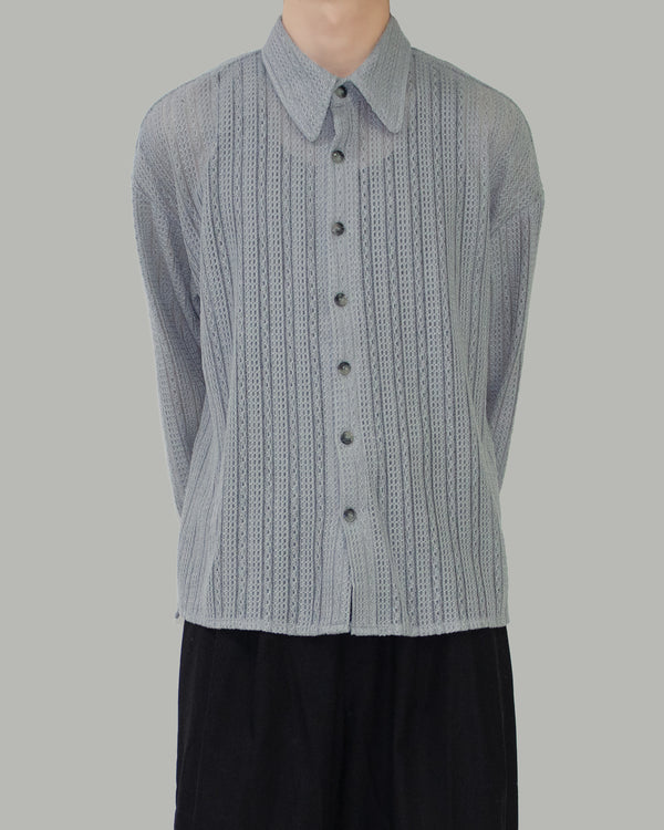 Net overfit collar shirt