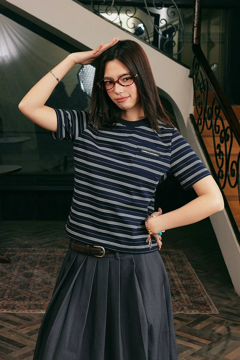 Retro Striped Slim Fit T-Shirt
