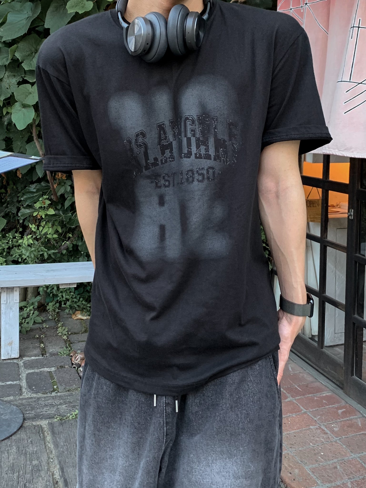 ミリープリンティングハーフTシャツ