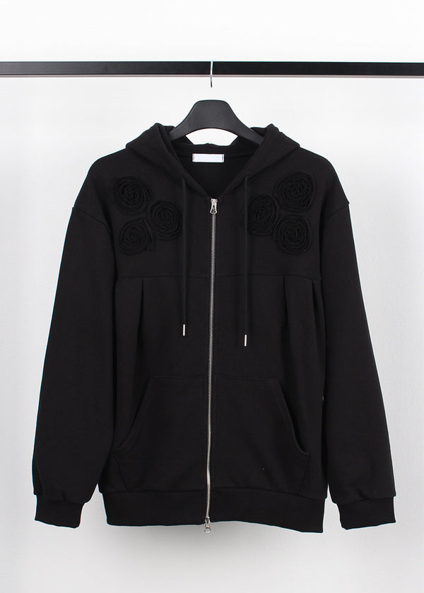 ROSE HOOD ZIP-UP