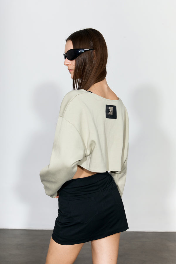 Scoop-Neck Cropped Jacket