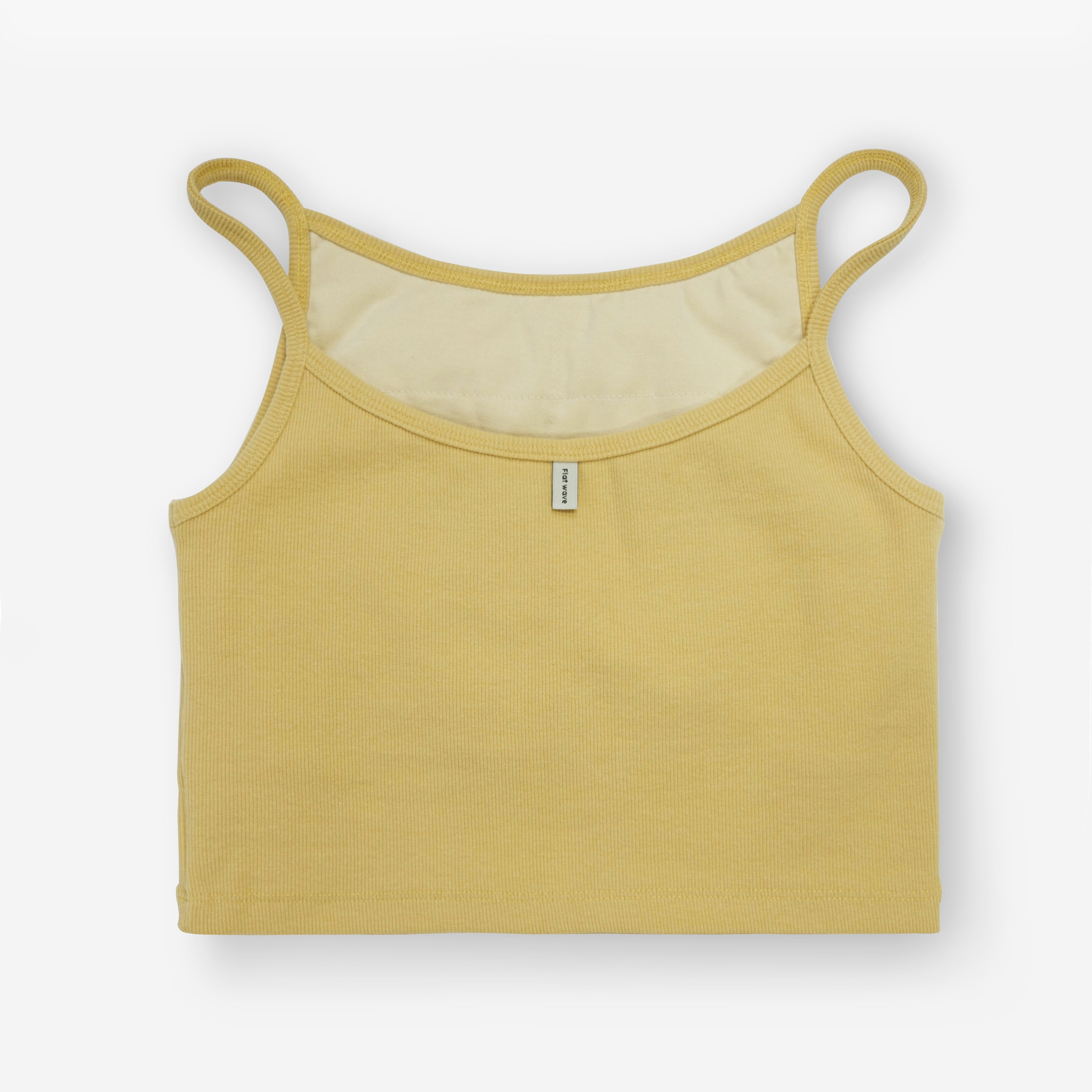 Tiam Crop Bra Top Yellow