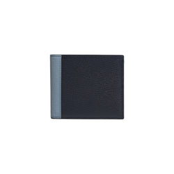 Crispe Bi-fold 6CC Wallet_Navy, Sky blue